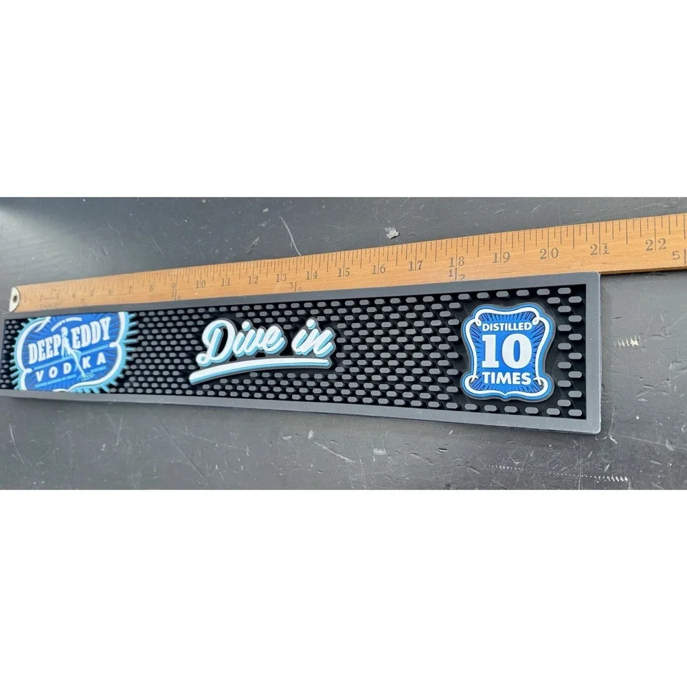 Deep Eddy‎ Vodka Blue Rubber Bar Spill Mat Dive In Man Cave 21
